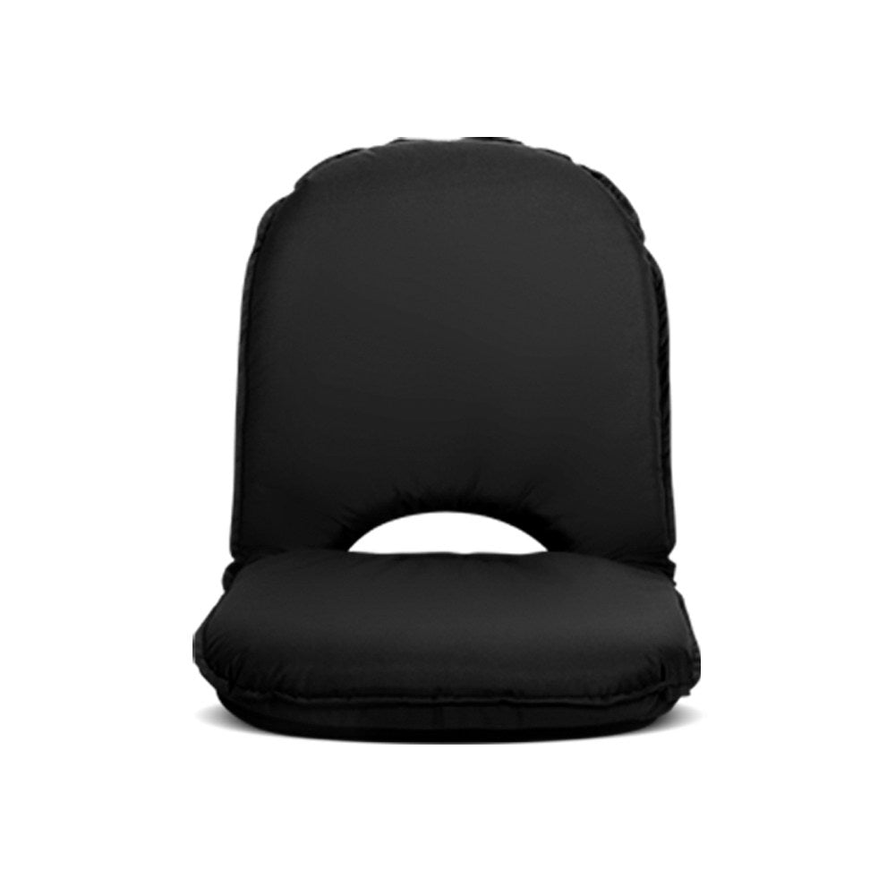 Artiss Floor Lounge Sofa Camping Chair Black - Drowning In Summer