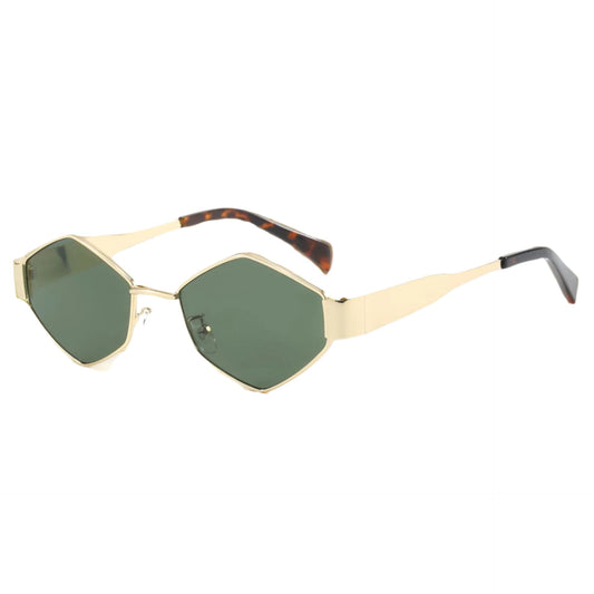 Chic Geometric Sunglasses Women's Fashion Metal Frame Sun Glasses Men Vintage Non - Mirrored Lenses Optical Gafas UV400 - Drowning In Summer
