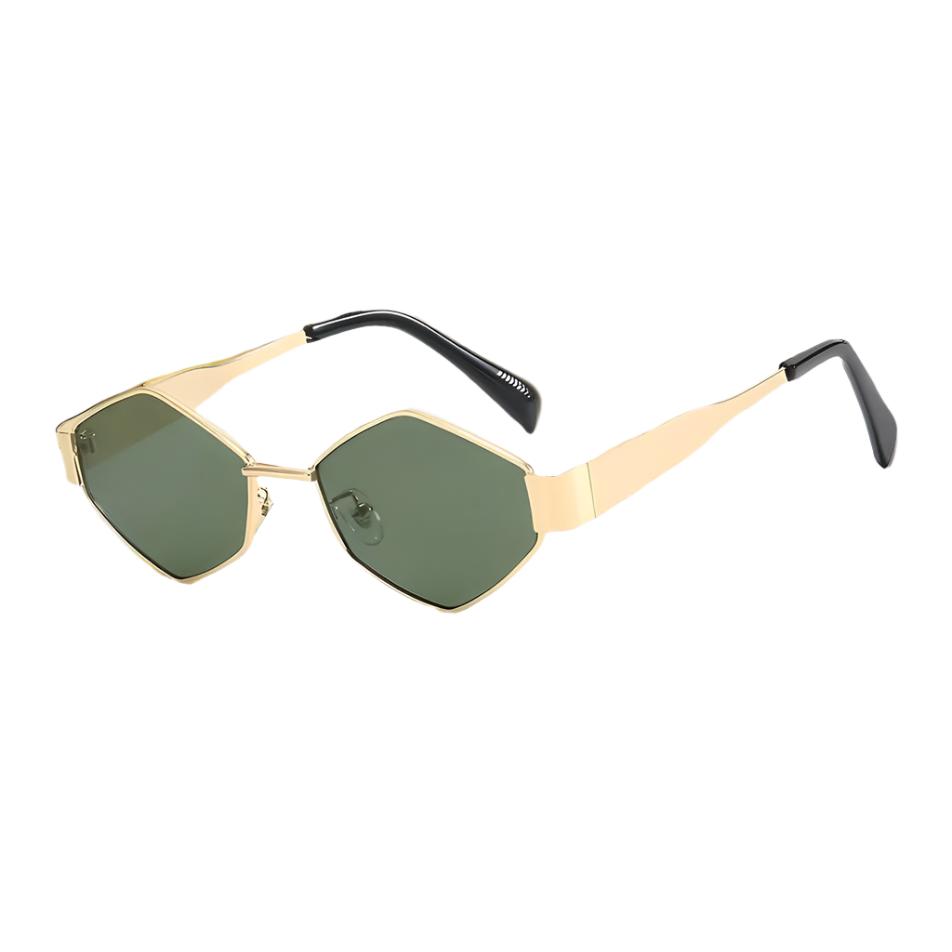 Chic Geometric Sunglasses Women's Fashion Metal Frame Sun Glasses Men Vintage Non - Mirrored Lenses Optical Gafas UV400 - Drowning In Summer