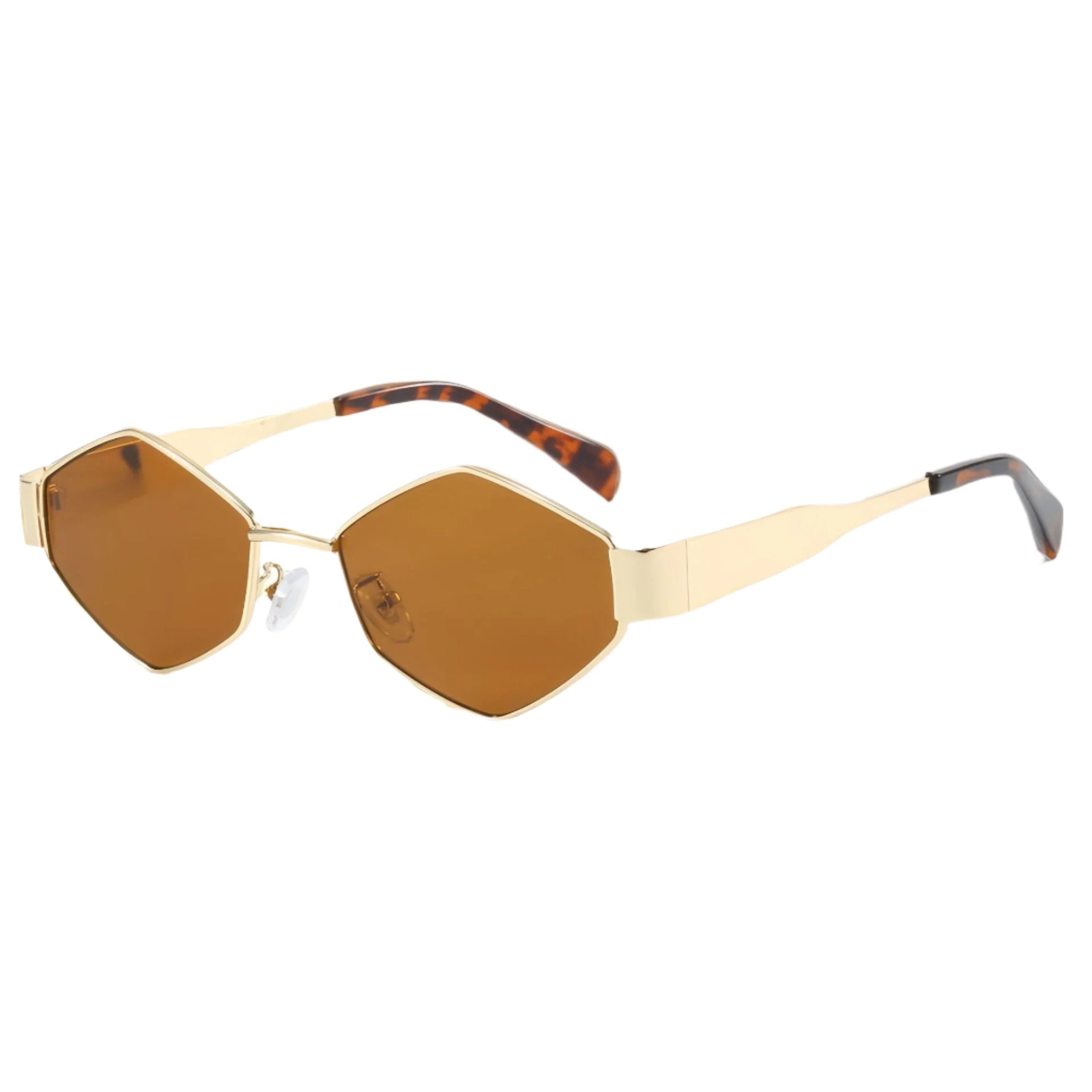 Chic Geometric Sunglasses Women's Fashion Metal Frame Sun Glasses Men Vintage Non - Mirrored Lenses Optical Gafas UV400 - Drowning In Summer