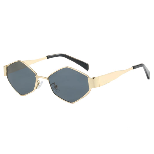 Chic Geometric Sunglasses Women's Fashion Metal Frame Sun Glasses Men Vintage Non - Mirrored Lenses Optical Gafas UV400 - Drowning In Summer