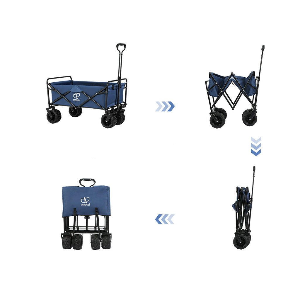 Gardeon Garden Cart Folding 120kg Trolley Camping Wagon Barrow Outdoor Beach - Drowning In Summer