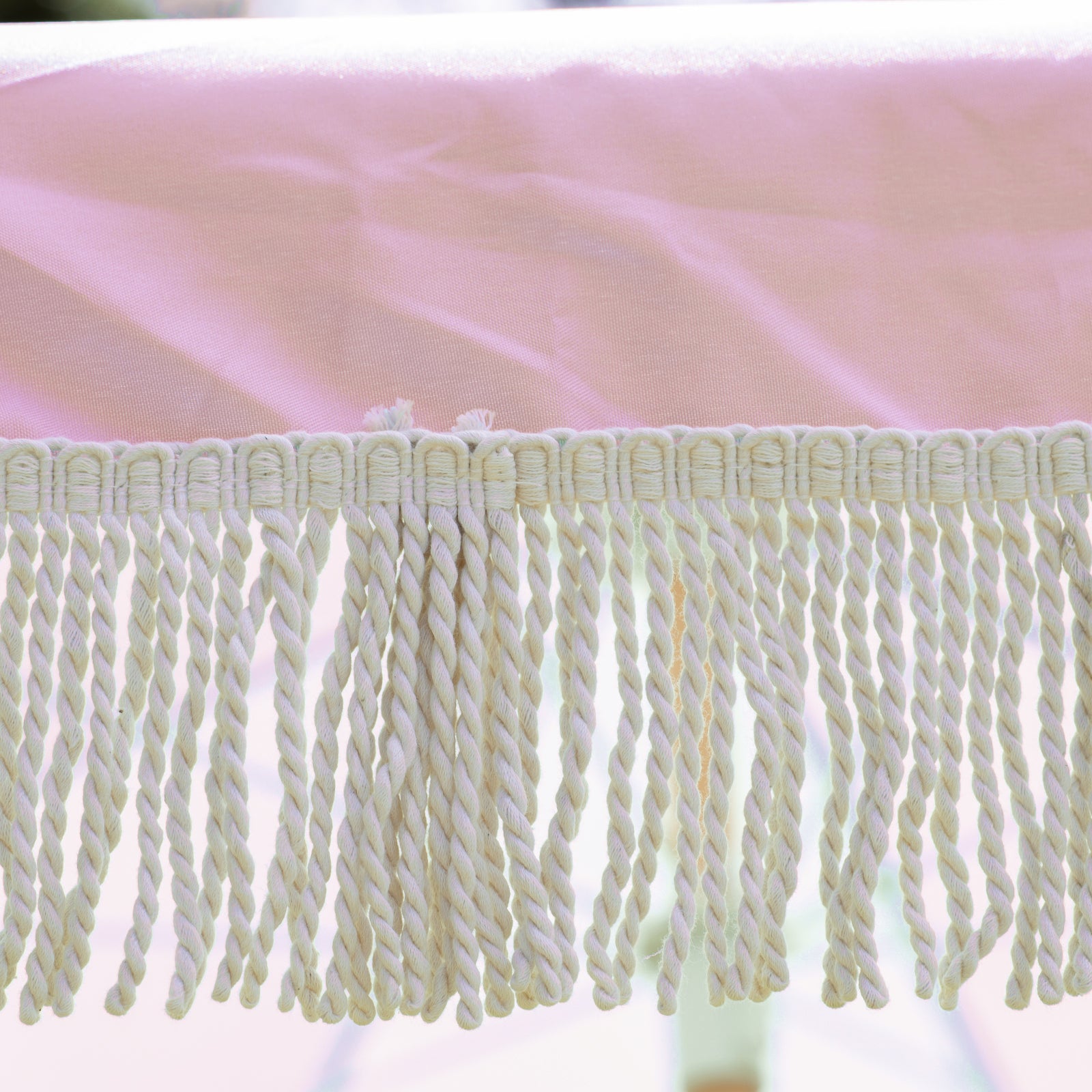 Havana Outdoors Beach Umbrella Portable 2 Metre Fringed Garden Sun Shade Shelter - Dusty Rose - Drowning In Summer