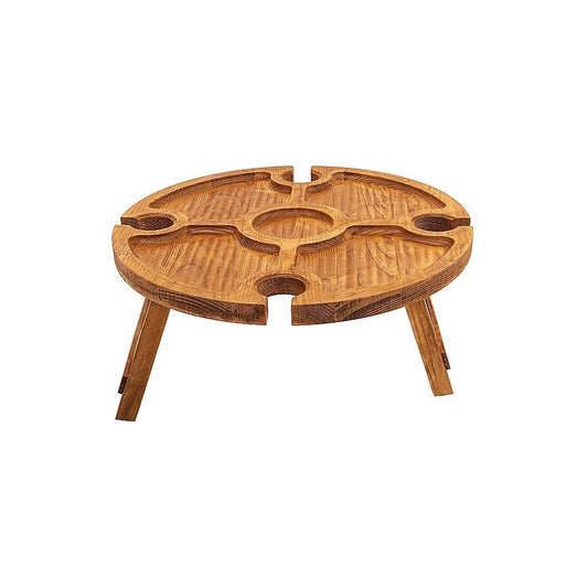 Outdoor Picnic Table Wooden Portable Folding Mini Wine Rack Picnic Table - Drowning In Summer