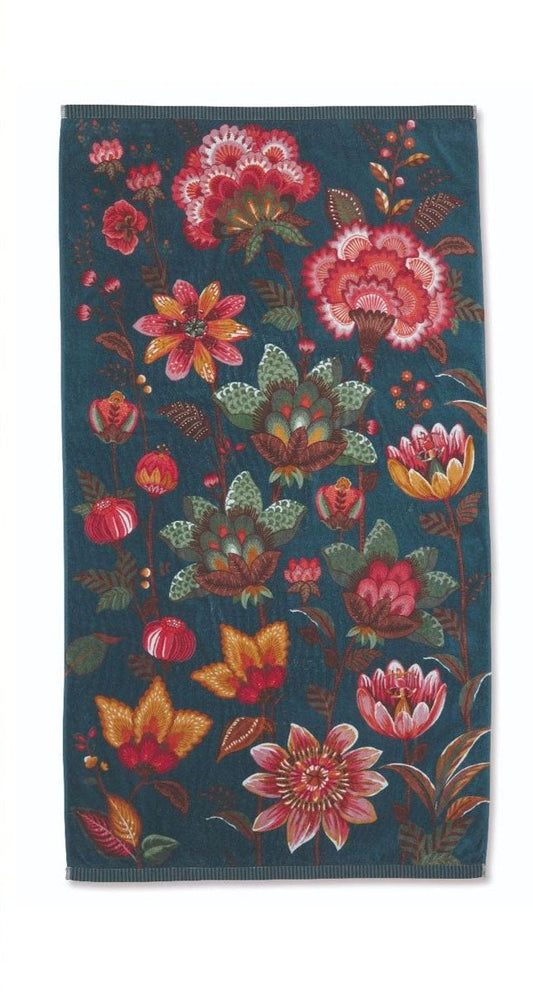 PIP Studio Sunny Side Up Dark Blue Cotton Beach Towel 100cm x 180cm - Drowning In Summer