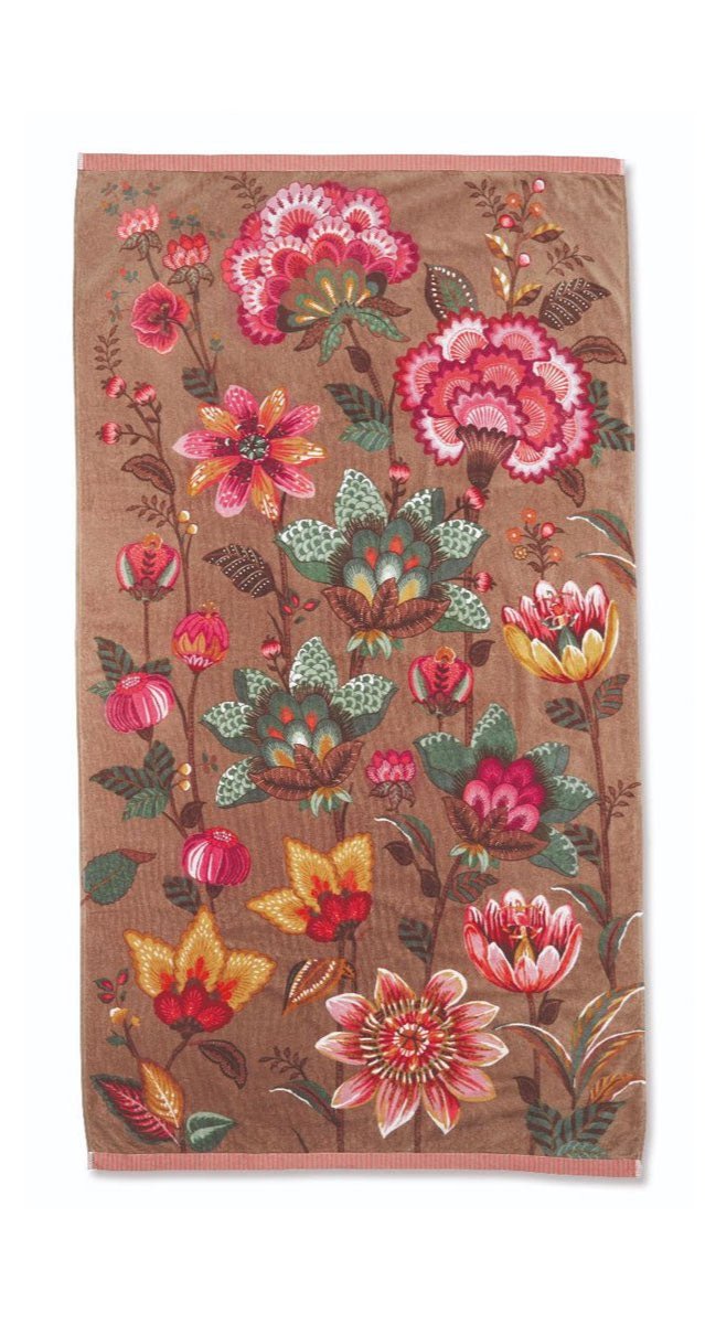 PIP Studio Sunny Side Up Khaki Cotton Beach Towel 100cm x 180cm - Drowning In Summer