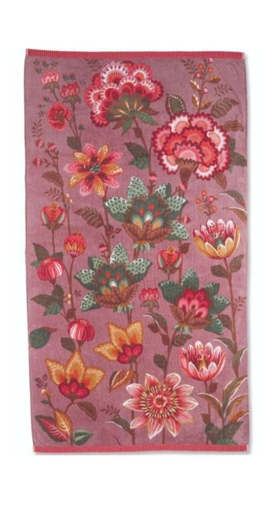 PIP Studio Sunny Side Up Pink Cotton Beach Towel 100cm x 180cm - Drowning In Summer