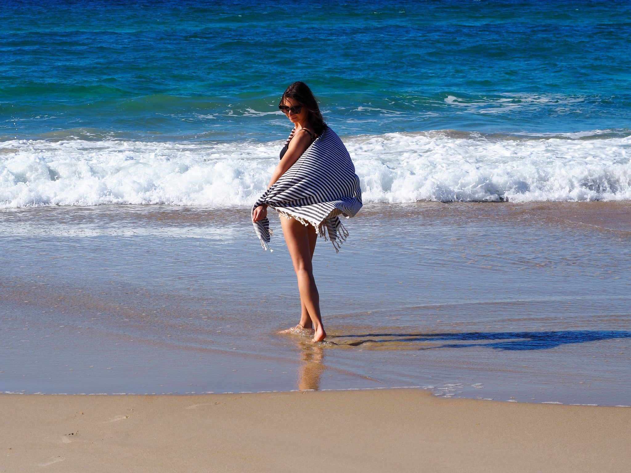 PORTSEA TURKISH COTTON TOWEL - MIDNIGHT - Drowning In Summer