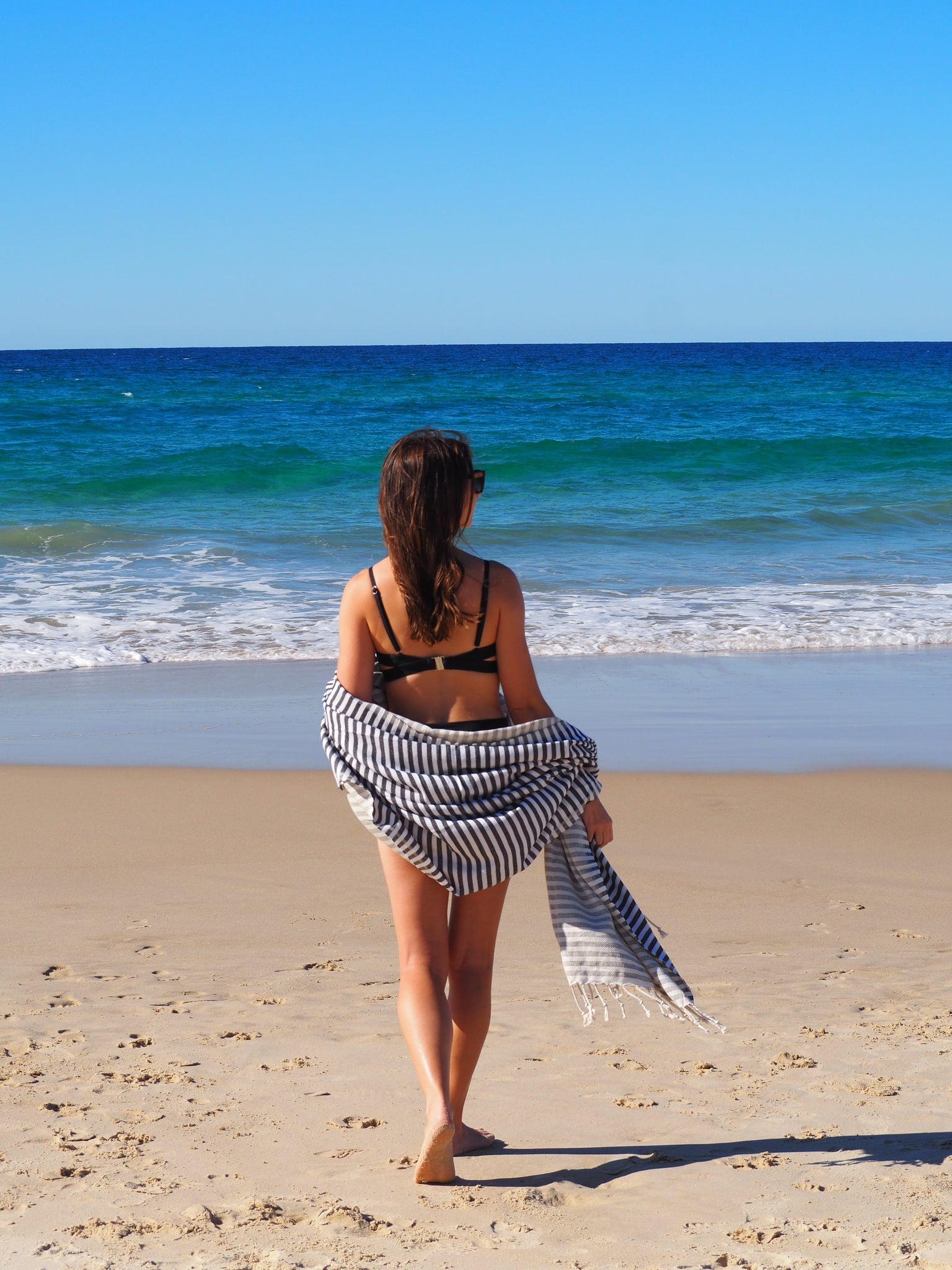 PORTSEA TURKISH COTTON TOWEL - MIDNIGHT - Drowning In Summer
