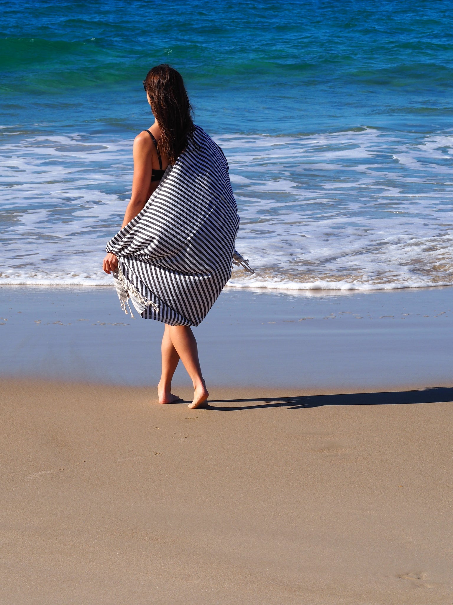 PORTSEA TURKISH COTTON TOWEL - MIDNIGHT - Drowning In Summer